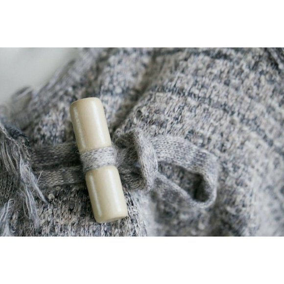 Chloé Thick Knit Boho Lagen Look LArge Toggle Button Massive Pockets Sweater L - Picture 8 of 12